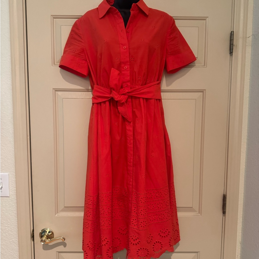 Kate Spade Orange Eyelet Dress
